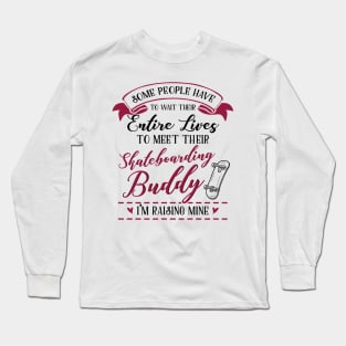 Skateboarding Mom and Baby Matching T-shirts Gift Long Sleeve T-Shirt